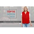 thumbnail image 7 of TopTie Two Pockets Volunteer Vest Supermarket Cobbler Apron Vest-Red-M, 7 of 7