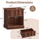 thumbnail image 2 of Yeshouse Mesita de noche acanalada, mesita de noche de madera natural con cajón, mesa auxiliar rústica y armario de almacenamiento para dormitorio o sala de estar, 2 of 7