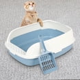thumbnail image 4 of lionlar Cat Litter Box Portable Splashproof Sand Box Container Bedpan Detachable Rim Pet M, 4 of 8