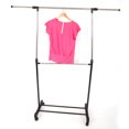 thumbnail image 3 of Kepooman Industrial Rolling Clothing Garment Rack, Adjustable Hanger Rack for Bedroom, 3 of 7