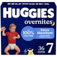 thumbnail image 1 of Pañales Huggies Overnites, talla 7, para toda la noche, más de 41 libras y 36 unidades, 1 of 9