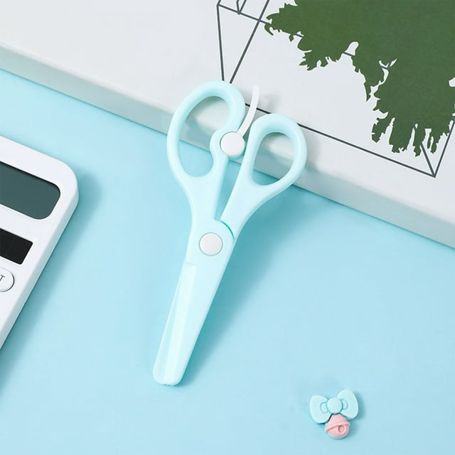 Birdeem Small Scissors for School, Small Scissors Safe Crafts Scissors Student Paper Cutting Scissors To Prevents Hand Pinching