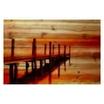 thumbnail image 7 of Marmont Hill Sunset Dock Painting Print on Natural Pine Wood Wall Art, 7 of 7