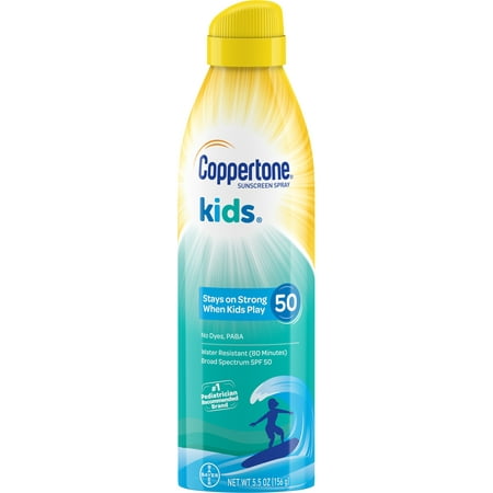 Coppertone Kids Sunscreen Water Resistant Spray SPF 50, 5.5 (Best Sunblock For Kids)