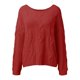 thumbnail image 4 of Gibobby Suéter de invierno para mujer, Suéter Ligero de Cuello Redondo Suéter para Mujer, para otoño e invierno(Rojo,M), 4 of 5