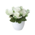 thumbnail image 2 of Artificial Potted Plants for Home Decor - Silk Real Touch Fake Flowers in Decorative Pots, Small Artificial Greenery for Office Desk, Table Centerpiece, Bedroom & Dining Room Decor, 2 of 6