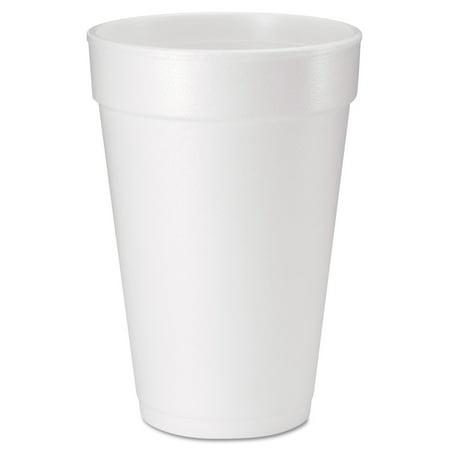 Dart Drink Foam Cups 16 oz White 20/Bag 25 Bags/Carton