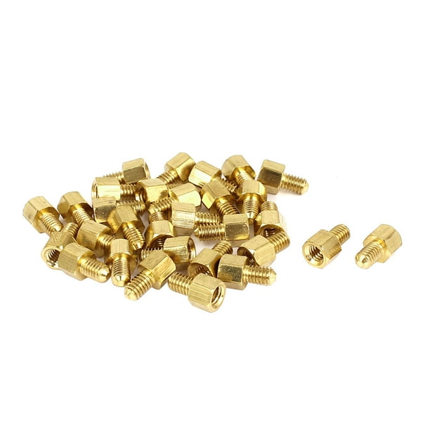 30 Pcs M4 5mm+6mm Male Female Brass Screw PCB Motherboard Standoffs Hex