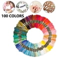 thumbnail image 1 of Embroidery Floss Cross Stitch Thread Friendship Bracelet String 100 Rainbow Color Crafts Floss(100color), 1 of 10