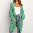 thumbnail image 3 of Vedolay Fall Tops for Women Casual Puff Long Sleeve Open Front Work Office Fashion Jacket,Green XL, 3 of 5
