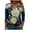 Multicolor Plus Size Blouse for Women_w, variant on CYMMPU 3/4 Sleeve Blouses for Women Dressy Casual Spring Tops Loose Fit Summer Fashion Shirts Tunic Tops Flower Printed V Neck Business Elegant Work Topss Multicolor XXXL