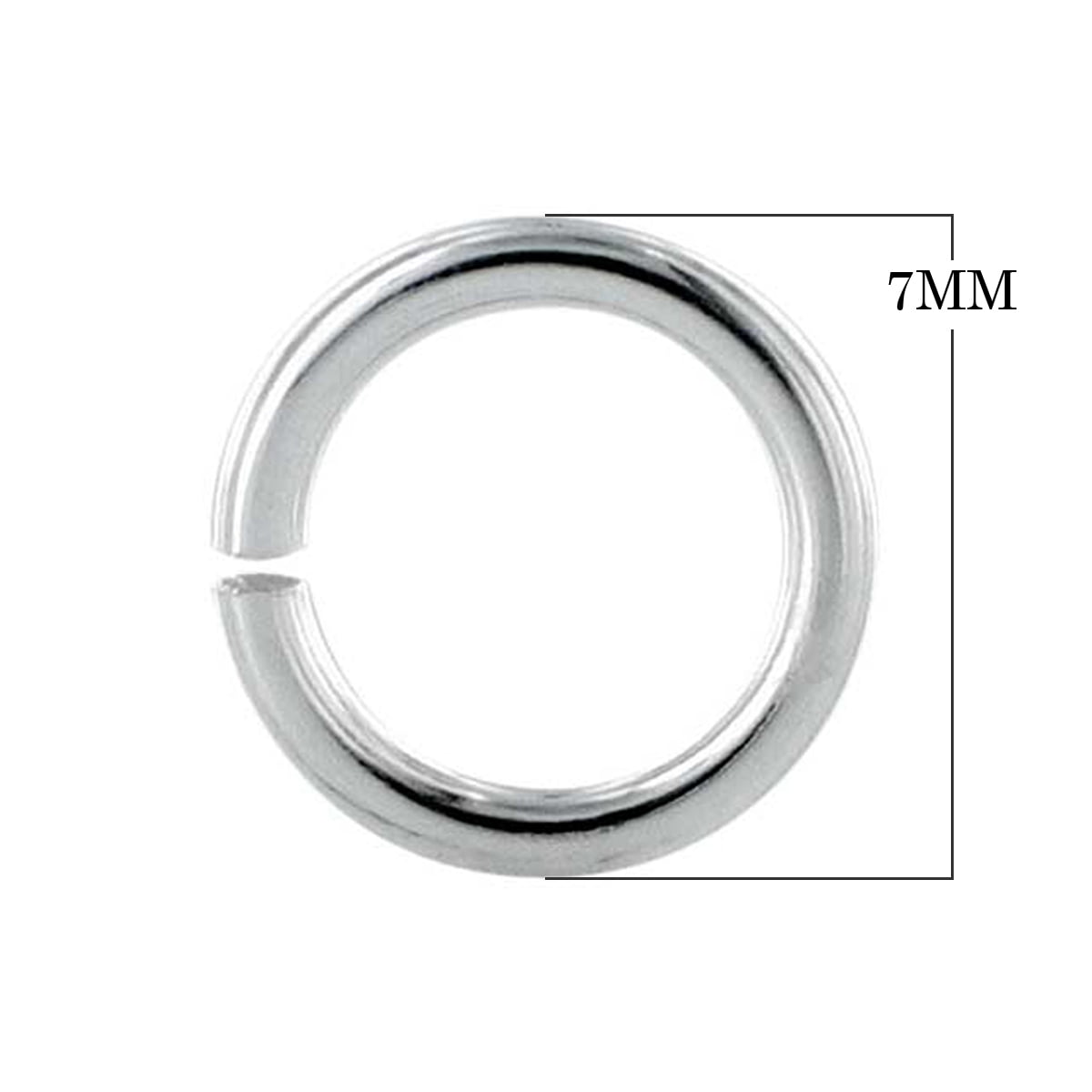 JOSS-100-7MM Sterling Silver Open Jump Ring