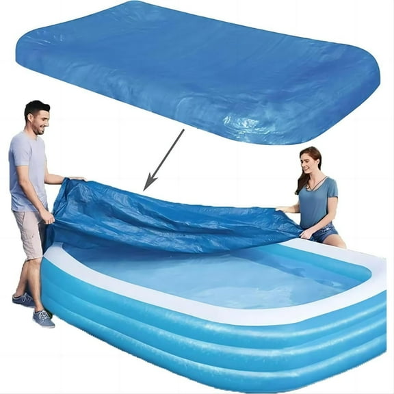 Cosgrinch 10' x 6' UV Resistant Rectangular Inflatable Pool Cover for Above-Ground Pools