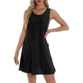 thumbnail image 5 of Sun Dresses for Women 2025 Vacation Sping Summer Casual Sundresses Women's Hawaiian Beach Eyelet Dress with Pockets, 5 of 6