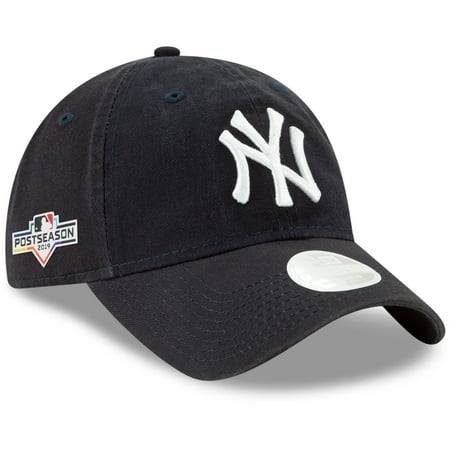 New York Yankees New Era Women's 2019 Postseason Side Patch 9TWENTY Adjustable Hat - Navy - (Best New York Bars 2019)