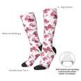 thumbnail image 5 of Picia Women Crew Soft Moisture-wicking Socks Girl Butterfly Pattern Design Cotton Socks, One Size fit All, 5 of 9