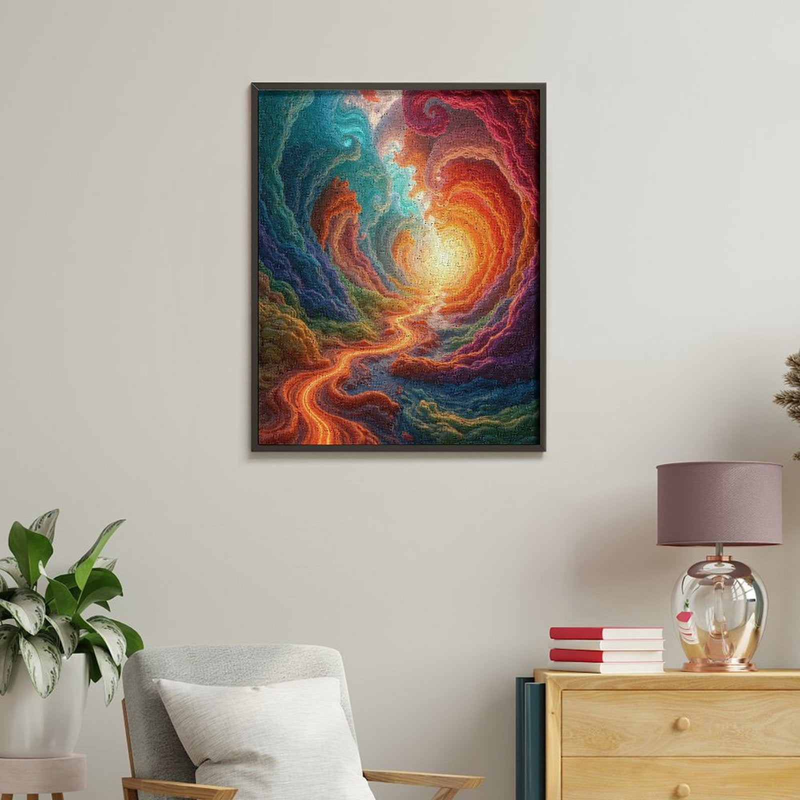 Paint by Numbers Kit for Adults, Colorful Abstract Swirling Pathway Paint by Numbers, Easy Paint by Numbers Kit for Adults Beginner, DIY Adult Paint by Number Kits on Canvas, Home Decor