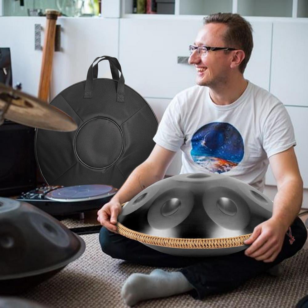 WZTO Handpan Drum 9 Notes | Handpan 9-Note Instrument Adults Steel Drum | 2 Mallets Included Percussion Musical Instruments for Yoga, Music Lessons, Meditation