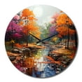thumbnail image 2 of Designart "Colorful Neo Primal Forest composition II" Forest Oversized Wall Clock, 2 of 5