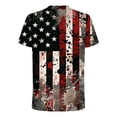 thumbnail image 4 of JURANMO Dollar Deals Men's Distressed USA Flag T-Shirt 4th of July Patriotic Graphic Tees Shirts Casual Round Neck Muscle Fit Tops Independence Day Short Sleeve Blouse Multicolor M, 4 of 6