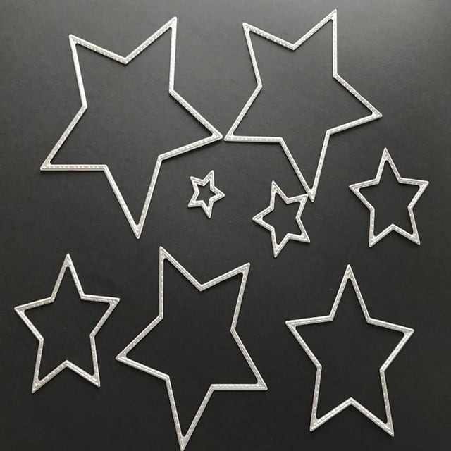 Billuyoard Troqueles de corte de Metal de estrella versátiles para álbumes de recortes, tarjetas en relieve, mano de obra exquisita DIY Artesanía