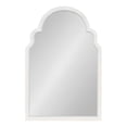 thumbnail image 2 of Kate and Laurel Hogan Farmhouse Arched Wall Mirror, 24 x 36, White, Vintage Moroccan Mirror with Scalloped Crown for Antique Inspired Wall Decor, 2 of 8