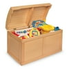 Badger Basket Kid's Hardwood Barrel Top Toy Chest 3.9 Cu ft. Capacity - Natural