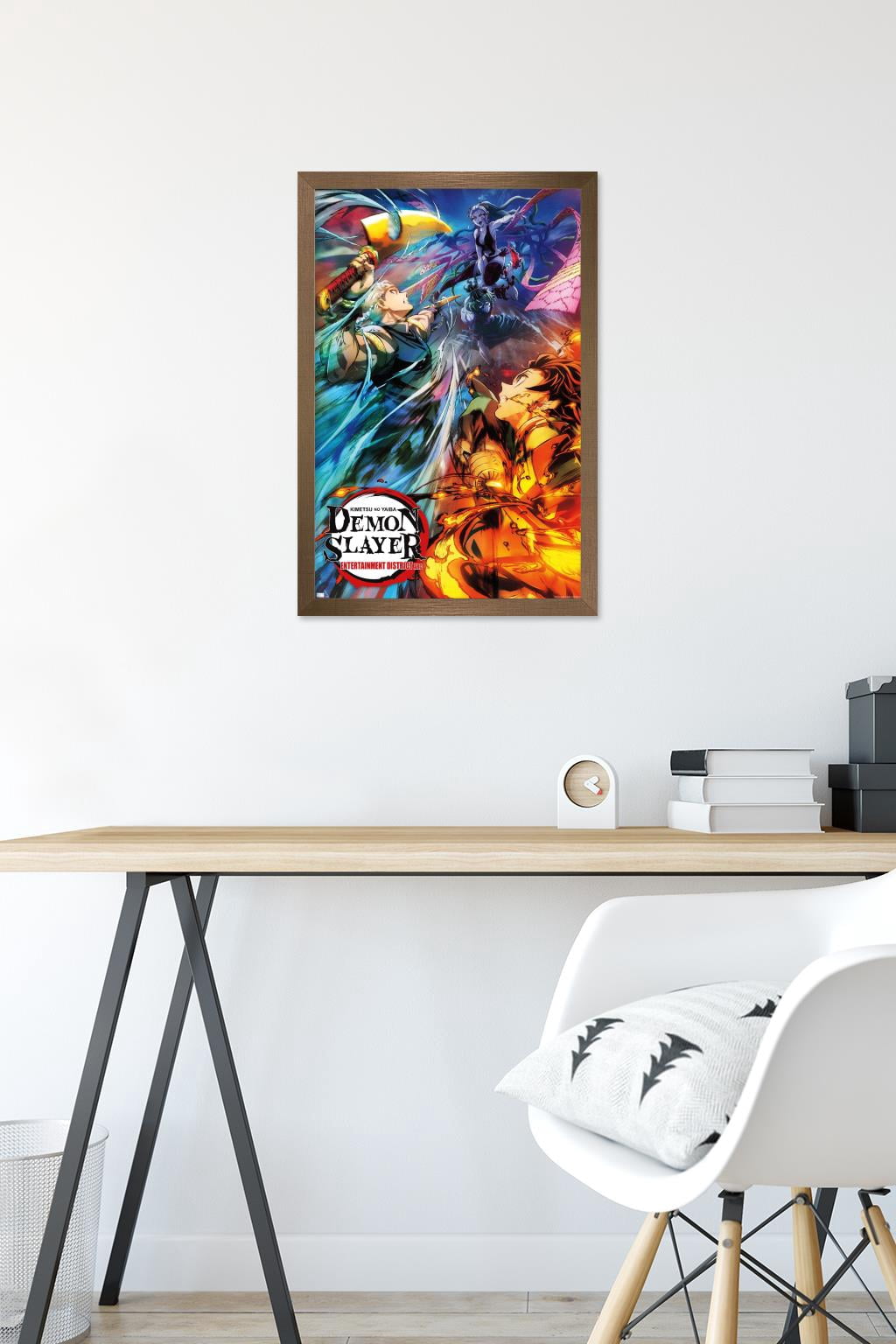 Demon Slayer - Key Visual 2 Wall Poster, 14.725" x 22.375" Framed