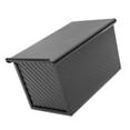 thumbnail image 1 of Rectangular Baking Bread Loaf Pan, Cocktail  Loaf Pan with Lid, Nonstick  Bread Loaf Pan, Carbon Steel Corrugated Bread  Box for Bakeware, 1 of 7