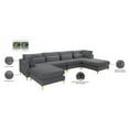 thumbnail image 4 of Meridian Furniture Julia Gray Velvet Modular Sectional, 4 of 5