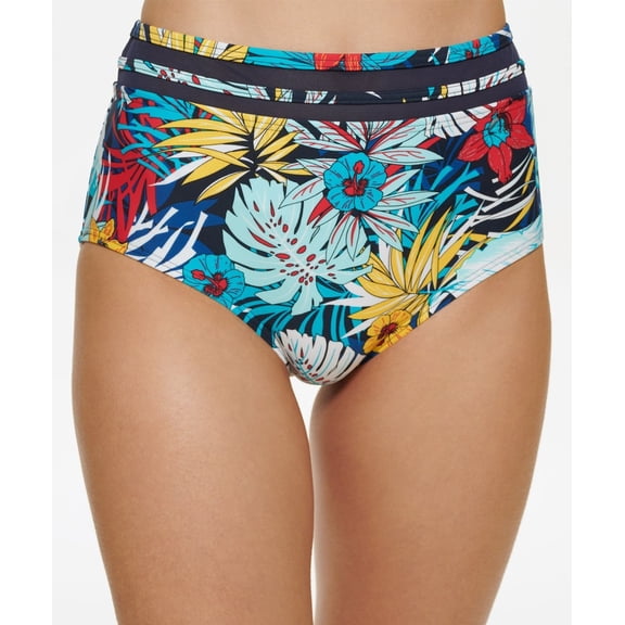 Tommy Hilfiger ALOHA SKY CAPTAIN MULTI High-Waist Bikini Swim Bottom, US X-Large