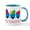 White/Blue Inside, variant on CafePress - Happy Easter Mug - 11 oz Ceramic Mug - Novelty Coffee Tea Cup