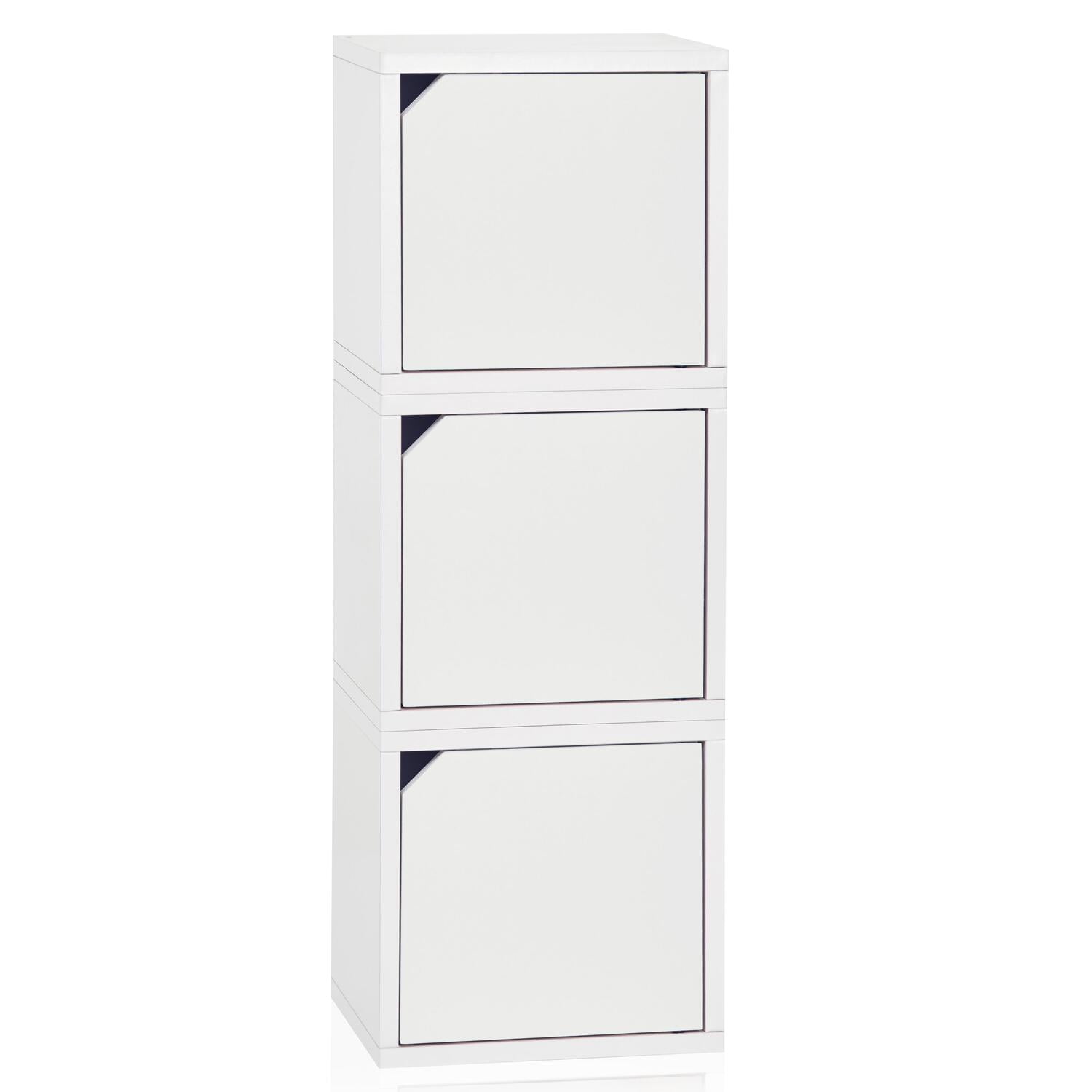 Way Basics Eco Stackable Connect StorageFinishWhite,Type3 Cube Doors