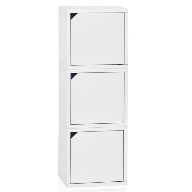 Way Basics Eco Stackable Connect StorageFinishWhite,Type3 Cube Doors