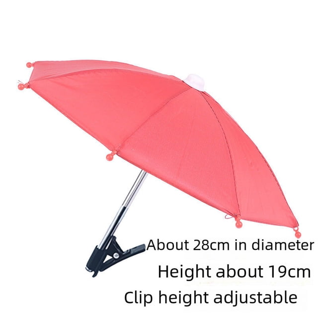 Paraguas con clip para teléfono móvil Paraguas para teléfono móvil Paraguas para exteriores a prueba de lluvia Parasol para teléfono móvil Protector solar antirreflejos Paraguas pequeño