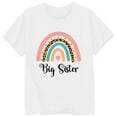 thumbnail image 3 of Kiijoy Girls Rainbow Print Graphic Tee Short Sleeve Crew Neck T-Shirt, 3 of 3