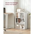 thumbnail image 6 of 3-Tier Bookshelf Open Bookcase with Adjustable Storage Shelves Floor Standing Unit White, 6 of 10