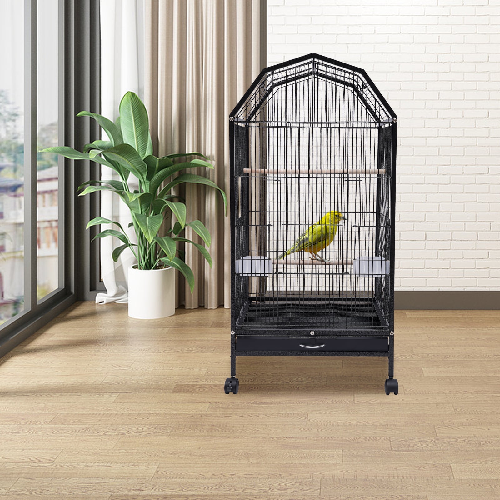 Griptix Large Play Top Parrot Finch Cage Macaw Cockatoo Pet Supply Stand Bird Cage