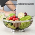 thumbnail image 3 of Cesta De Frutas De Acero Inoxidable, Frutero De Encimera, Frutero Para Servir Ensaladas, Cocina Y Sala De Estar, Cesta De Frutas Y Verduras, Cuenco Decorativo Con Pedestal, 3 of 7