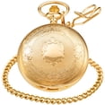 thumbnail image 2 of Reloj de Bolsillo Realpoo Cuarzo Escudo Liso Dorado, 2 of 6