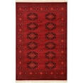 thumbnail image 1 of Unique Loom Tekke Over-Dyed Torkaman Area Rug 6' x 9' Rectangle Red/Black, 1 of 1