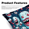 thumbnail image 2 of Tiny Teeth Covers - Set of 2 Throw Pillow Covers with Unique Patterns for Living Room Decor - Available in 16x16, 18x18, and 20x20 Inches Throw Pillows for All Occasions, 2 of 6