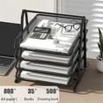 thumbnail image 3 of Letter Tray Metal Desk Organizer, 3-Tier Mesh Tray, Document, Letter, Office Organizer, Black, 3 of 5