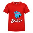 thumbnail image 1 of Camiseta Estampada MrBeast Niño Niña Pantera Azul Ropa Infantil Verano Casual Playera Juvenil Cómoda Regalo Algodón Fans, 1 of 4