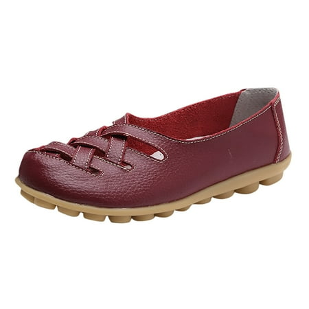 

QYZEU Wide Shoes for Women Women Slingback Sandals Women s Fashion Leather Single Shoes Slope Heeled Loafers Casual Shoes Casual Shoes for Women Arch Support 44