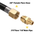 thumbnail image 5 of WADEO 20FT Propane Hose Assembly with Both 3/8" Female Flare for Gas Grill, RV, Fire Pit, Heater, etc, Included a Pipe Fitting 3/8" Flare x 1/8" MNPT, 5 of 6