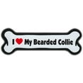 thumbnail image 1 of Dog Bone Magnet: I Love My Bearded Collie | Dogs Doggy Puppy | Car Automobile, 1 of 1