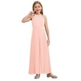 thumbnail image 1 of iefiel Combinaison Sans Manches Plissée pour Filles avec Perles et Strass Robes de Filles Fleurs Rose 12, 1 of 5