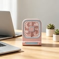 thumbnail image 2 of AuroraX Pink Desk Fans Personal Cooling Portable Mini Fan USB Rechargeable Quiet Adjustable Speeds Battery Operated Outdoor Travel Fan, 2 of 6