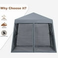 thumbnail image 2 of MASTERCANOPY 11' x 11' Pop Up Slent Leg Canopy with Screen Netting, Light Gray, 2 of 6